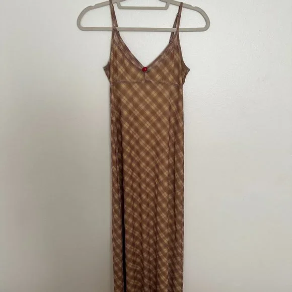 UO Kimchi Blue plaid midi dress XS